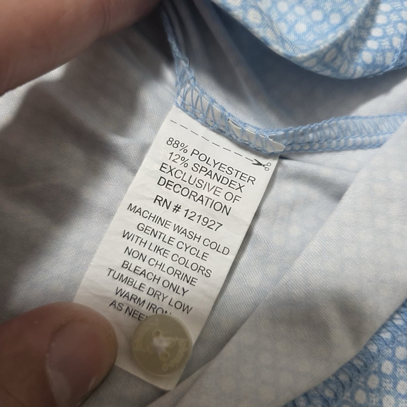 Johnny-O TPC Deere Run Golf Polo Shirt XL Blue Performance Stretch - Picture 7 of 9